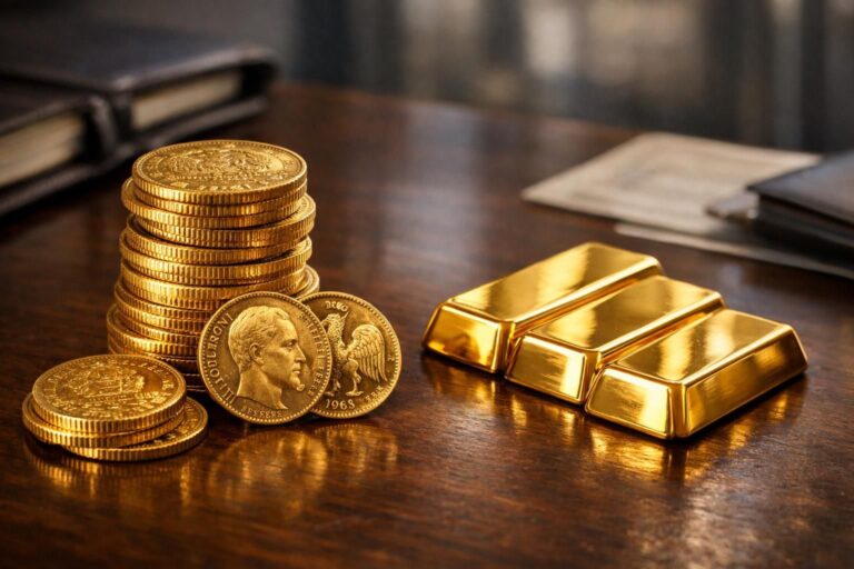 Investir dans l&rsquo;or physique : faut-il privilégier les pièces de 20 francs Napoléon ou les lingotins ?