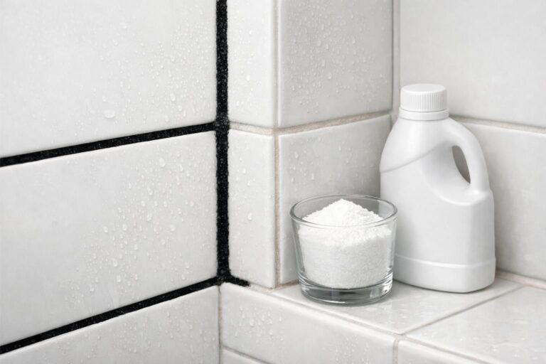 Joints de douche noirs : percarbonate de soude ou eau de javel, quel est le plus efficace ?