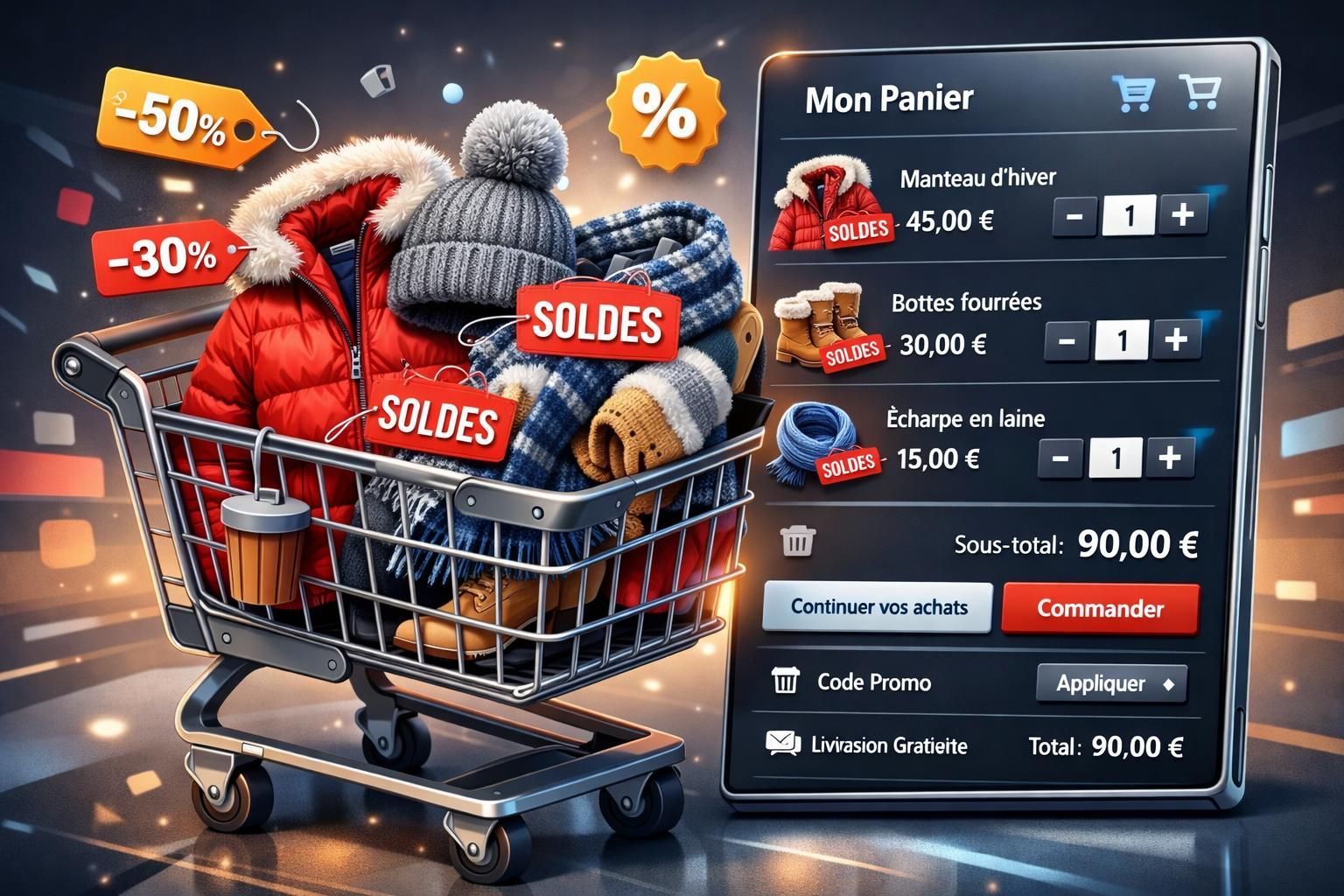 découvrez comment maximiser vos économies pendant les soldes d'hiver 2026 en utilisant intelligemment les paniers d'achat pour profiter de toutes les remises disponibles.