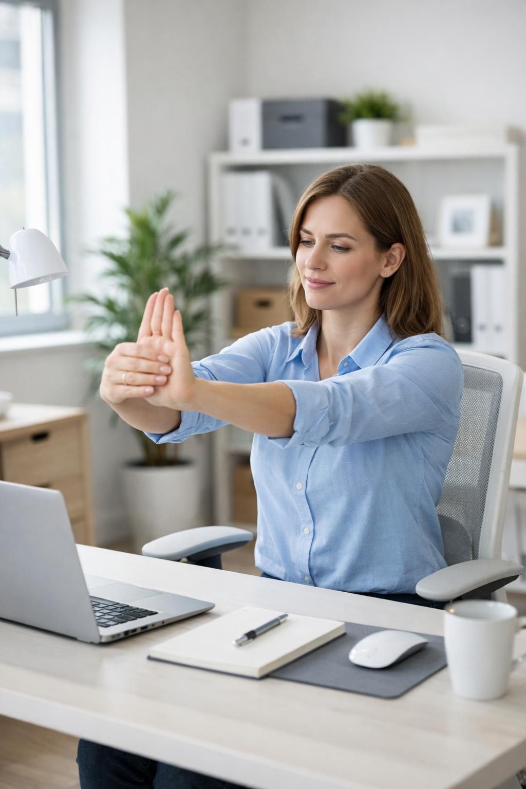 apprenez 3 étirements simples à réaliser au bureau toutes les 2 heures pour soulager le syndrome du canal carpien et prévenir les douleurs.