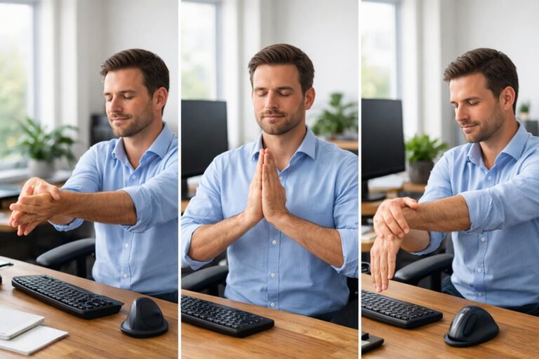 Syndrome du canal carpien : découvrez 3 étirements de bureau à faire toutes les 2 heures