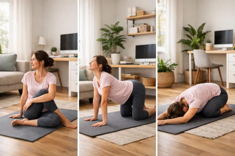 Yoga pour le dos : 3 postures simples pour décompresser après une journée de télétravail